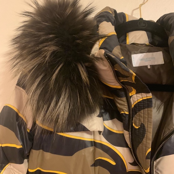 EMILIO PUCCI Goose down and fur puffer L - Picture 4 of 12